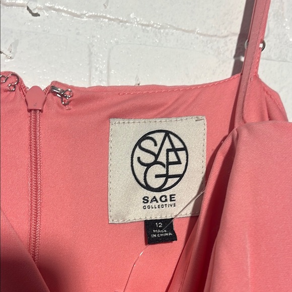 Sage Collective Womens Dress Elegant Pink Dress Spaghetti Straps  size 12 NWT - Picture 3 of 5